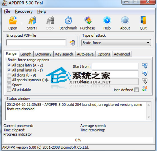 Advanced PDF Password Recovery V5.00 绿色汉化版