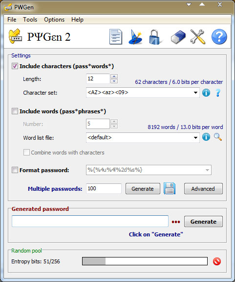  PWGen(密码生成工具) V2.5.2 绿色版