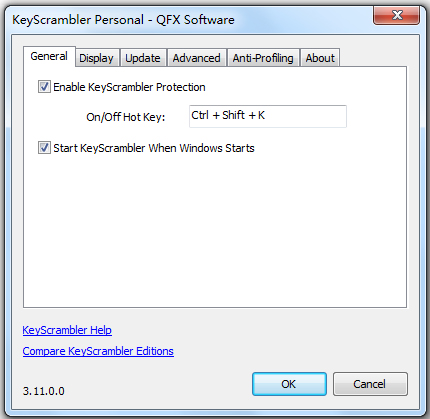 KeyScrambler Personal(键盘防记录保护工具) V3.11.0.0