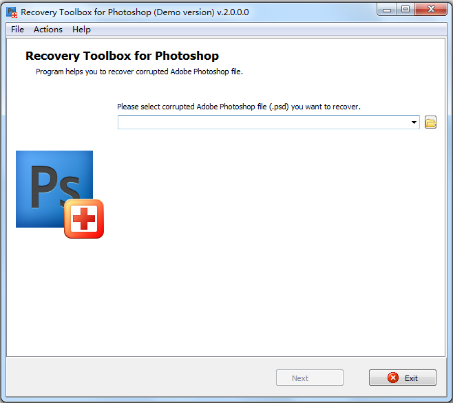 Recovery Toolbox for Photoshop(PSD文件修复工具) V2.0 多国语言版