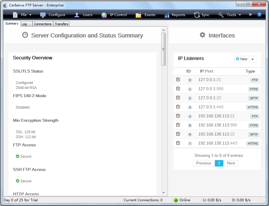 Cerberus FTP Server(FTP服务器软件) V9.0.6.0 英文版