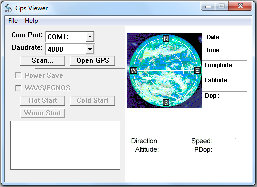 Gps Viewer(串口搜索查看星图) V1.0 绿色版