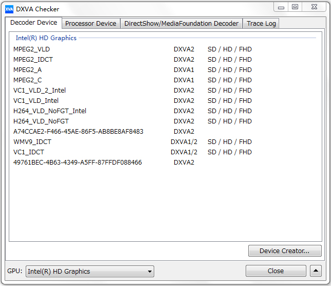 DXVA Checker(显卡硬件加速检测) V3.15.3 英文版