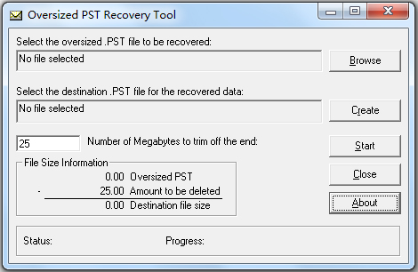 PST Recovery Tool(pst文件修复器) V1.52 英文绿色版
