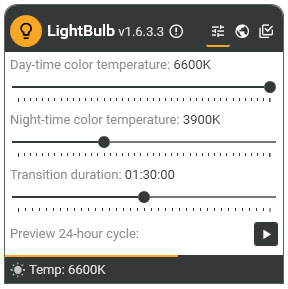 LightBulb(屏幕色温调节软件) V1.6.3.3 绿色版