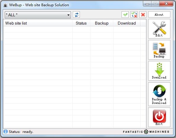 WebUp(网站备份工具) V1.4 英文版