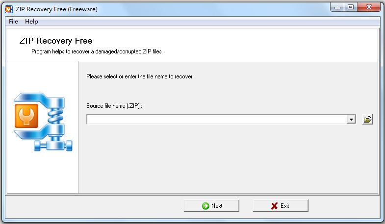 ZIP Recovery Free(zip文件修复助手) V1.0 英文绿色版