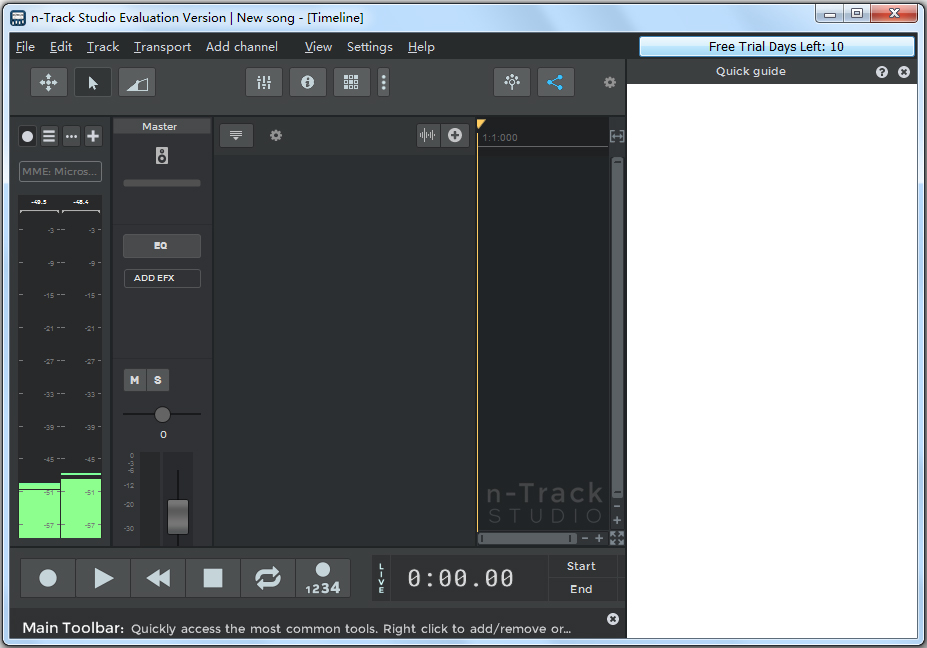 n-Track Studio(多音轨录音软件) V9.0.0 英文版