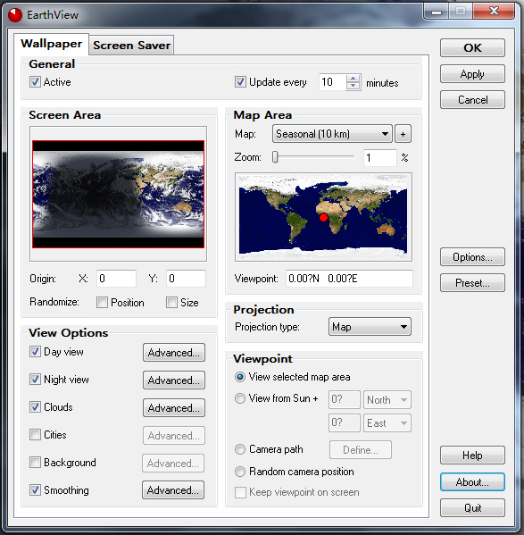 DeskSoft EarthView(地球外景屏保) V5.11.2 英文版