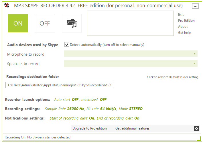 MP3 Skype Recorder(Skype通话保存) V4.42 英文版