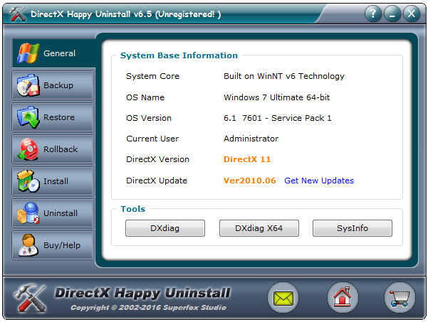 DirectX随意卸 V6.5 英文版