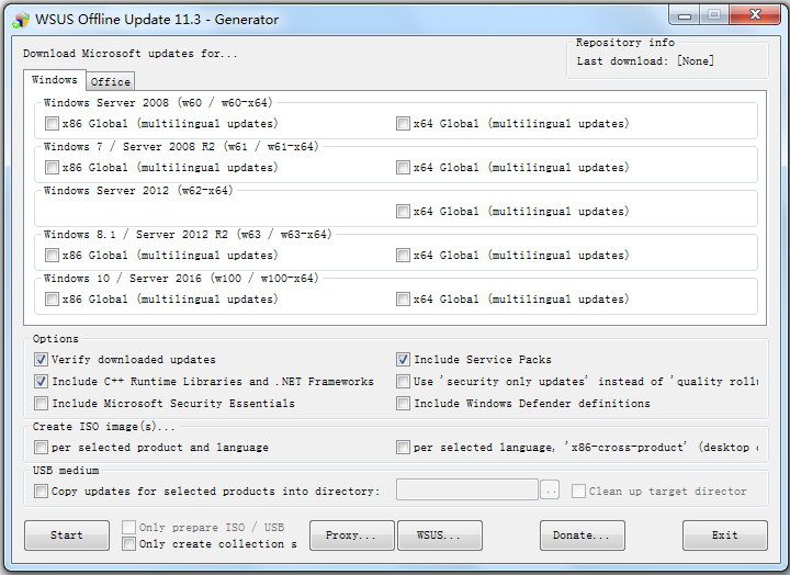 WSUS Offline Update(补丁更新下载器) V11.3 绿色版