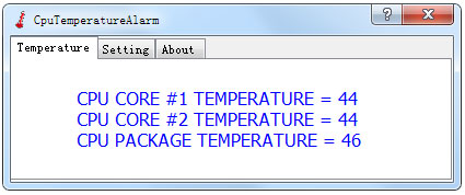 CpuTemperatureAlarm(CPU温度检测软件) V1.3 绿色版
