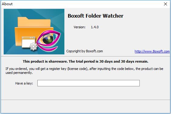 Boxoft Folder Watcher(文件夹监控器) V1.4.0