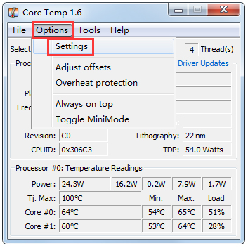 Core Temp(CPU数字温度传感器) V1.12.1 中文版