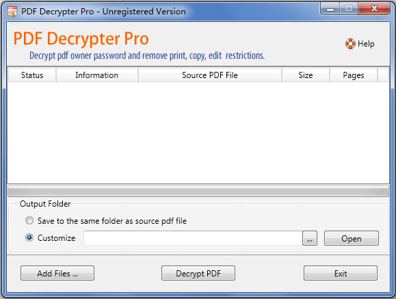 PDF Decrypter Pro(pdf文件解密软件) V4.02