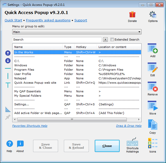 Quick Access Popup(快速启动菜单) V9.4.0.0绿色版