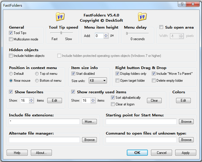 FastFolders(快速文件夹) V5.8.0
