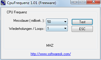 CpuFrequenz(CPU频率监测) V2.01 绿色版