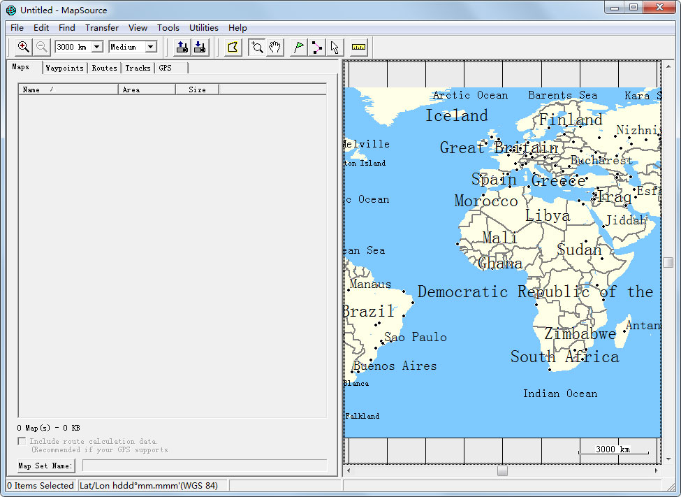 MapSource(GPS数据处理软件) V6.5