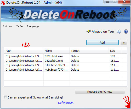 Delete.On.Reboot(文件辅助处理处理工具) V1.04 绿色版