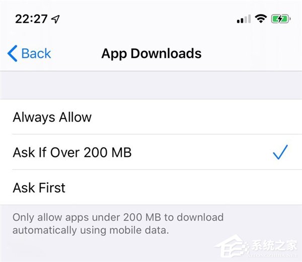 iOS 13开放蜂窝网络下载限制