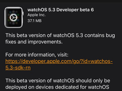 苹果放出watchOS 5.3 Beta 6开发者预览版更新固件