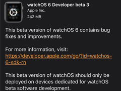 苹果推送watchOS 6 Beta 3开发者预览版