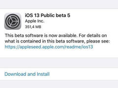 苹果推送iOS 13/iPadOS 13 Beta 5公测版