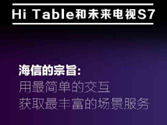 一图了解海信Hi Table系统和未来电视S7