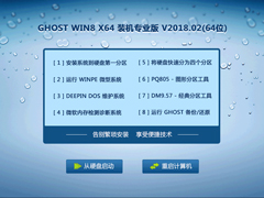 GHOST WIN8 X64 装机专业版 V2018.02(64位)